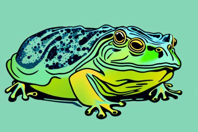 Do Bullfrogs Sleep - cartoon image of a bullfrog