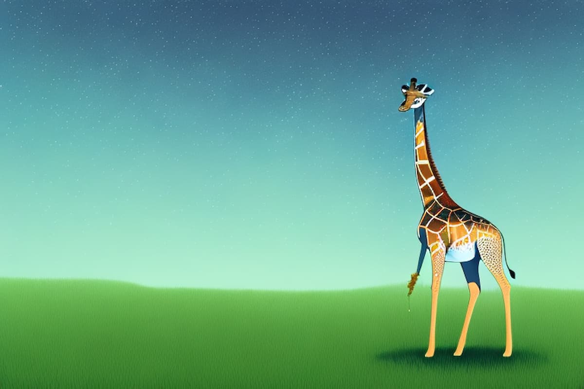 Do Giraffes Sleep Standing Up - cartoon image of a giraffe sleep standing
