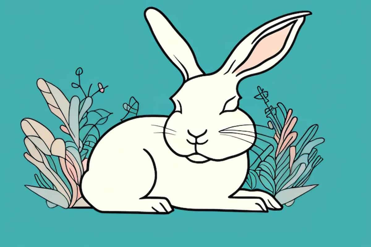 Do Rabbits Sleep - cartoon image of rabbit sleeping