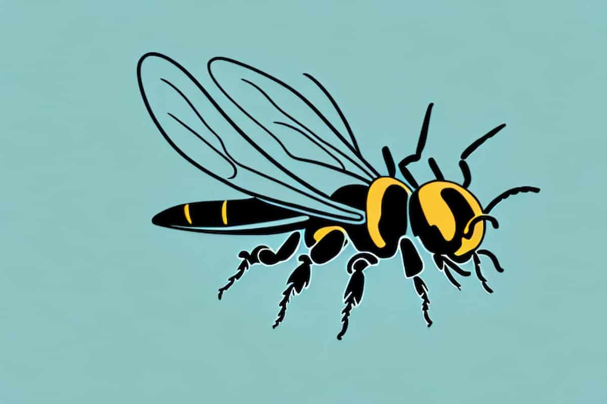 Do Wasps Sleep - cartoon image of a wasp sleeping