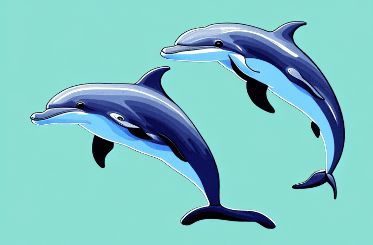 2 dolphins. Do dolphins sleep