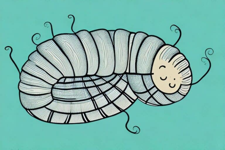 Do Caterpillars Sleep - Cartoon image of a caterpillar sleeping
