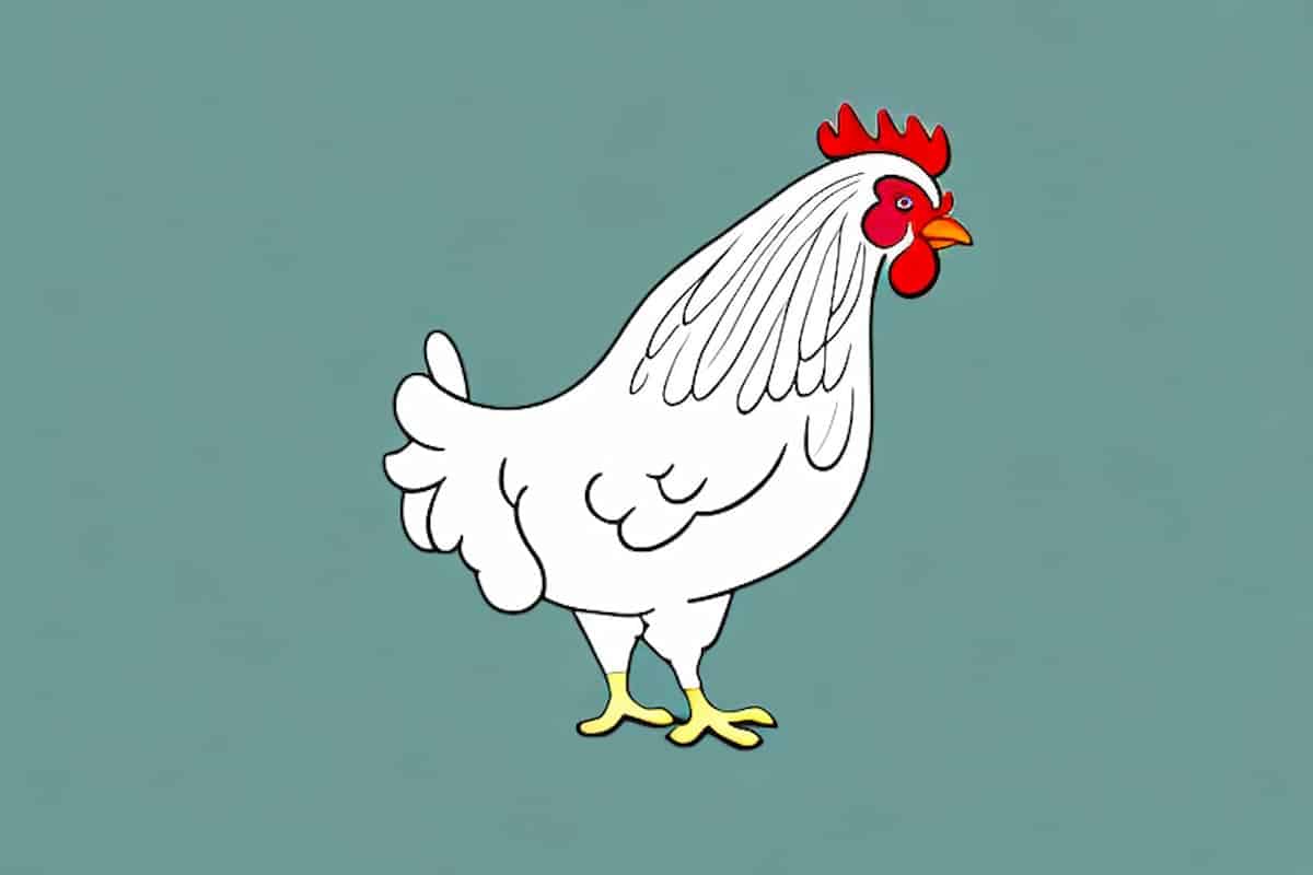 Do Chickens Sleep - cartoon image of chicken