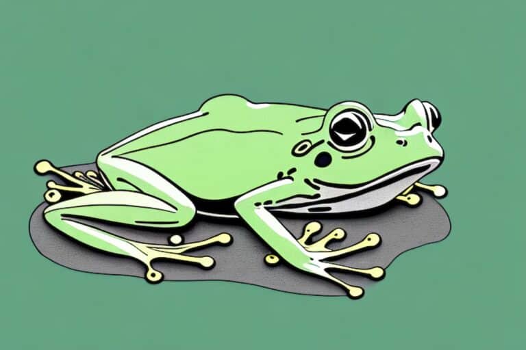 Do Frogs Sleep - Cartoon image of a frog