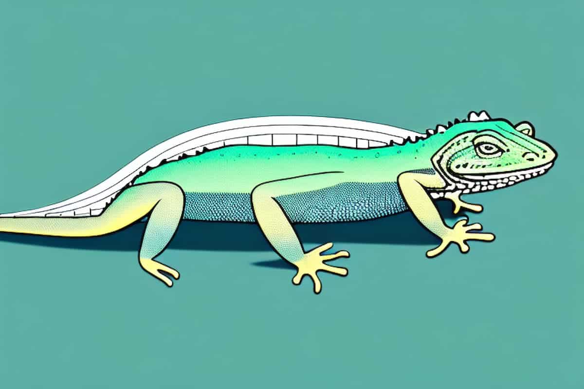 Do Lizards Sleep - Cartoon image of lizard