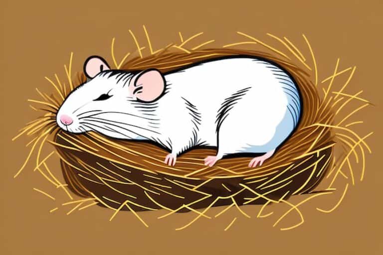 Do Rats Sleep - Cartoon image of a rat sleeping