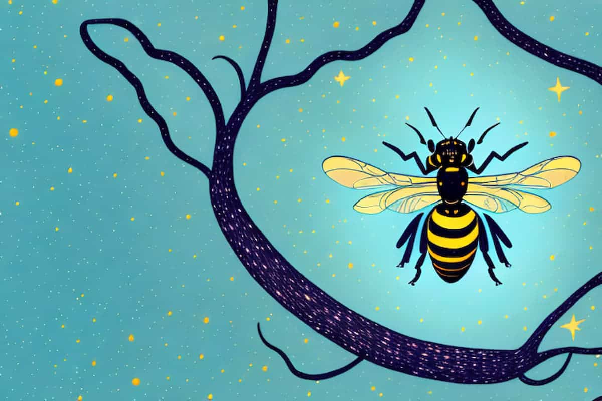 Do Wasps Sleep at Night - Cartoon image of a wasp
