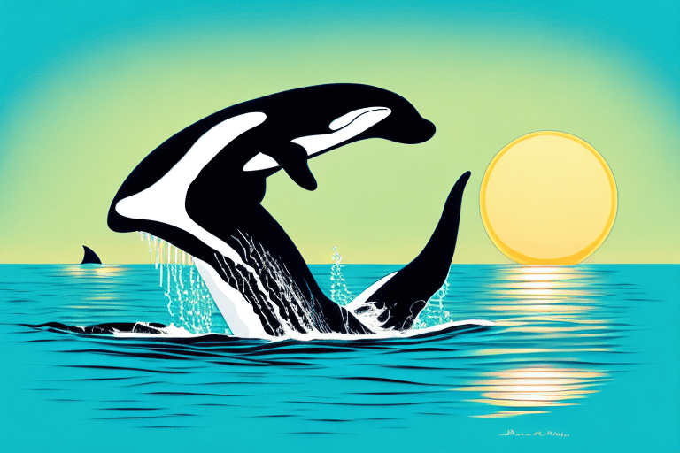A killer whale swimming in the ocean