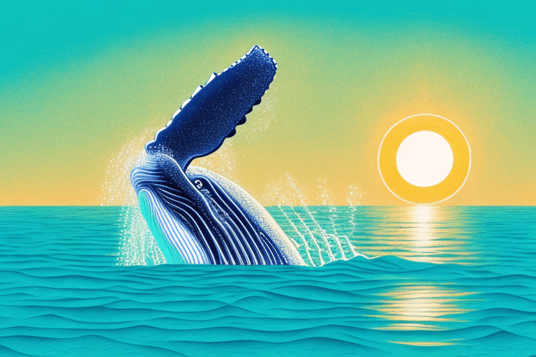 A whale swimming in the ocean