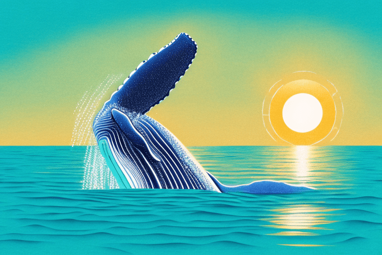 A whale swimming in the ocean