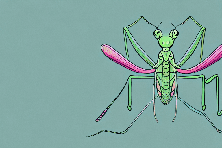 A praying mantis in a resting pose