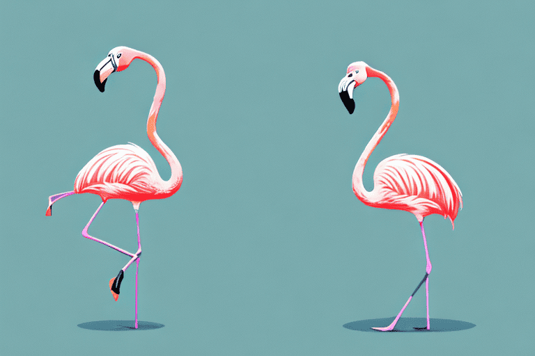 A flamingo standing on one leg in a natural setting