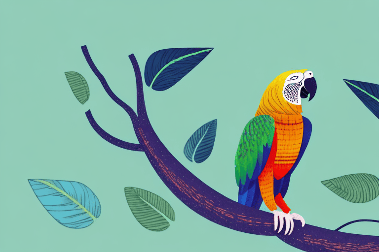 A parrot standing on a branch