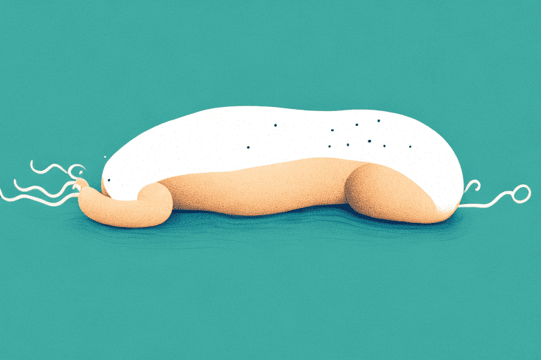 A slug in a sleeping position